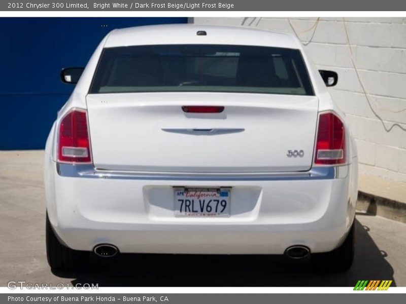 Bright White / Dark Frost Beige/Light Frost Beige 2012 Chrysler 300 Limited