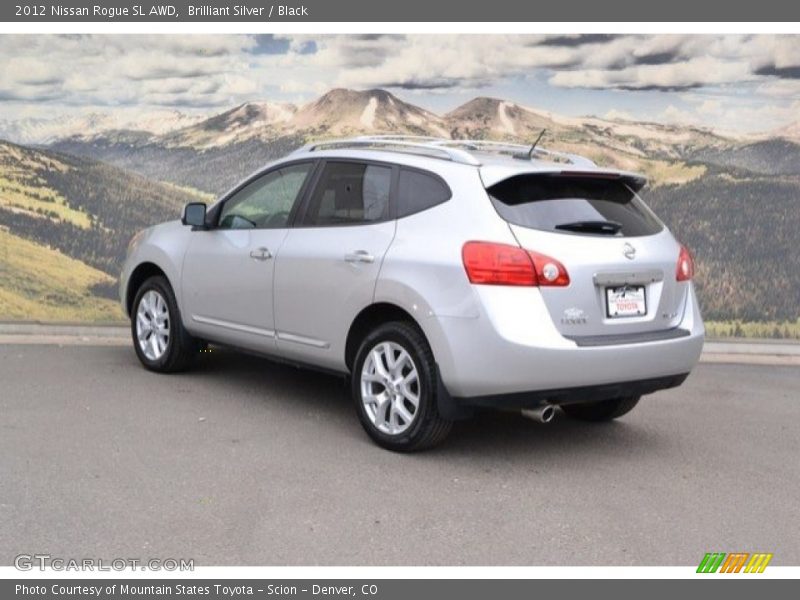 Brilliant Silver / Black 2012 Nissan Rogue SL AWD