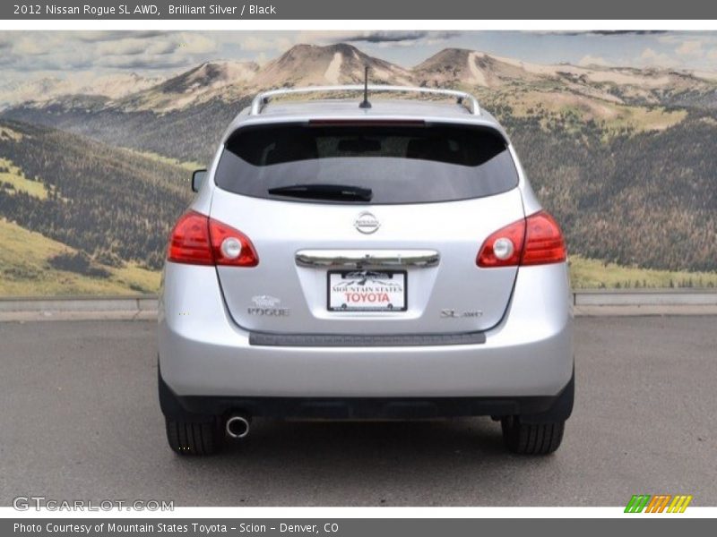 Brilliant Silver / Black 2012 Nissan Rogue SL AWD