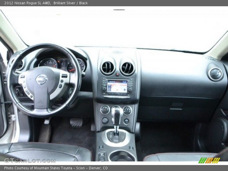 Brilliant Silver / Black 2012 Nissan Rogue SL AWD