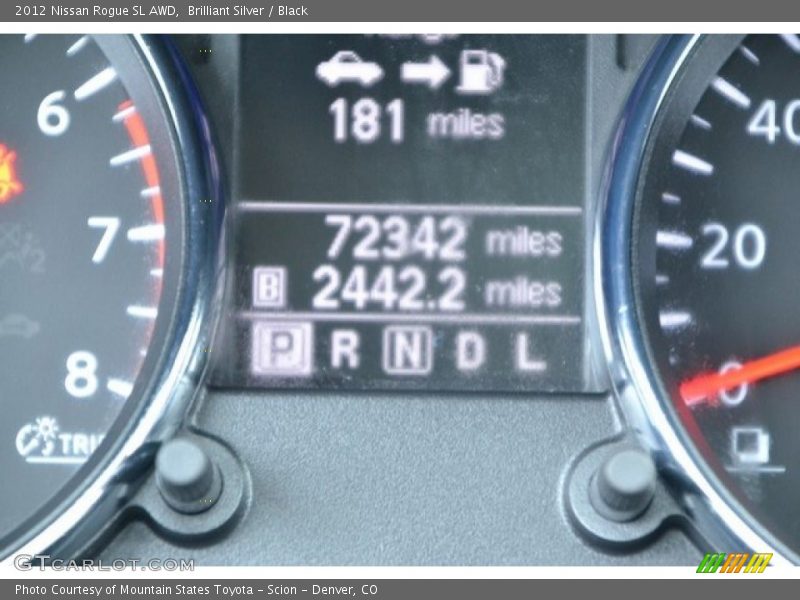Brilliant Silver / Black 2012 Nissan Rogue SL AWD