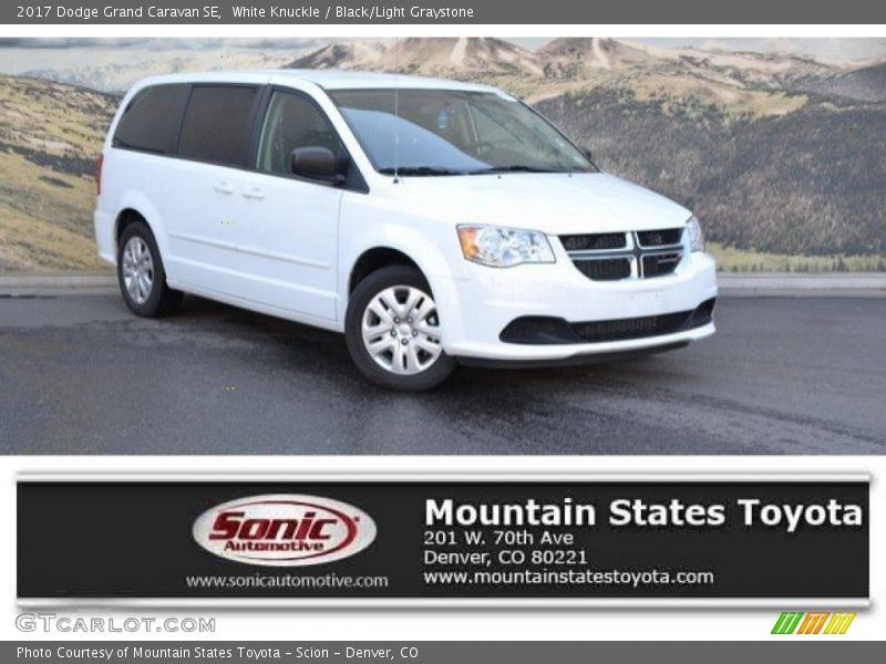 White Knuckle / Black/Light Graystone 2017 Dodge Grand Caravan SE