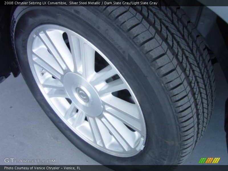 Silver Steel Metallic / Dark Slate Gray/Light Slate Gray 2008 Chrysler Sebring LX Convertible