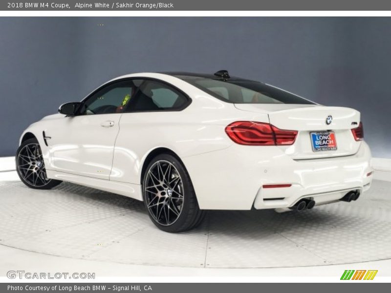 Alpine White / Sakhir Orange/Black 2018 BMW M4 Coupe