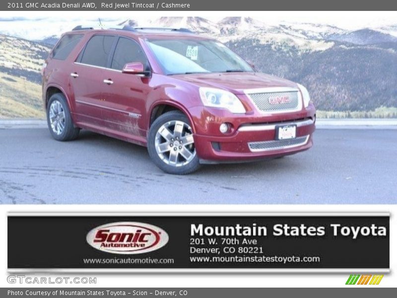 Red Jewel Tintcoat / Cashmere 2011 GMC Acadia Denali AWD