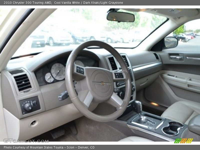 Cool Vanilla White / Dark Khaki/Light Graystone 2010 Chrysler 300 Touring AWD