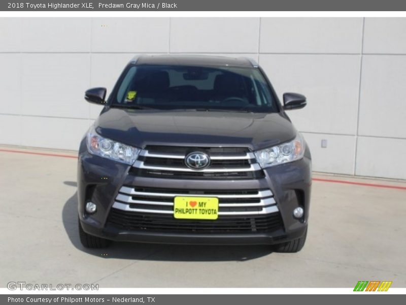 Predawn Gray Mica / Black 2018 Toyota Highlander XLE