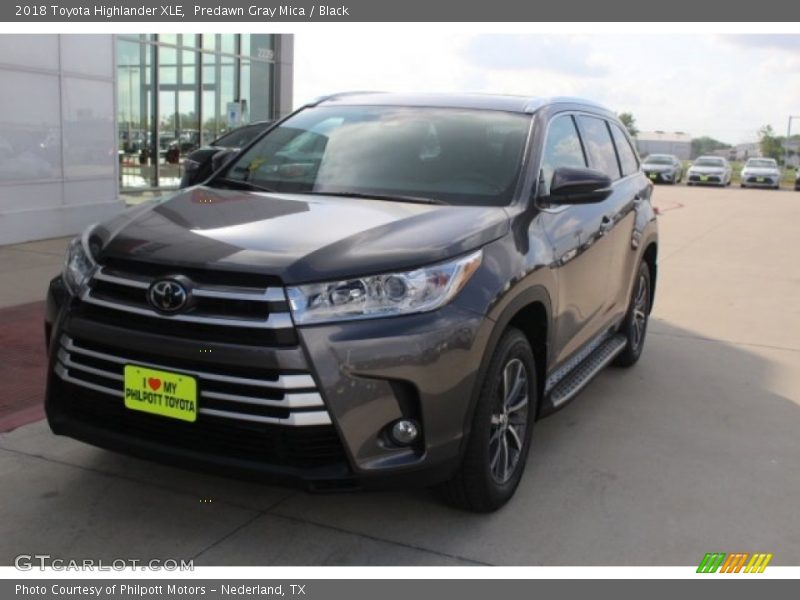 Predawn Gray Mica / Black 2018 Toyota Highlander XLE