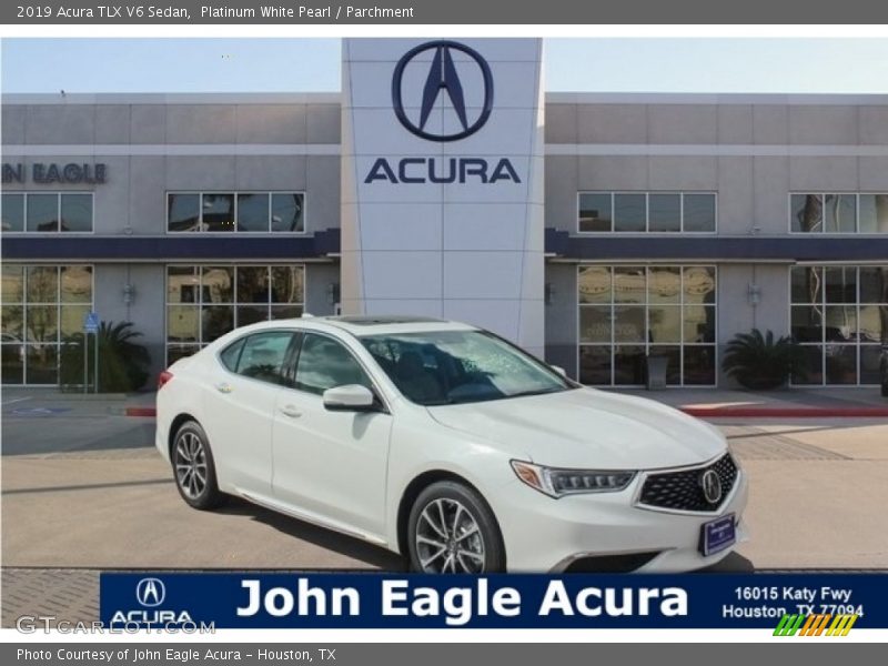 Platinum White Pearl / Parchment 2019 Acura TLX V6 Sedan