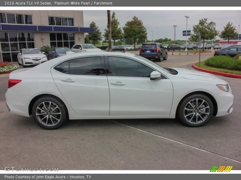 Platinum White Pearl / Parchment 2019 Acura TLX V6 Sedan