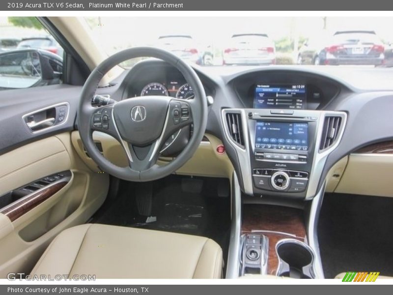 Platinum White Pearl / Parchment 2019 Acura TLX V6 Sedan