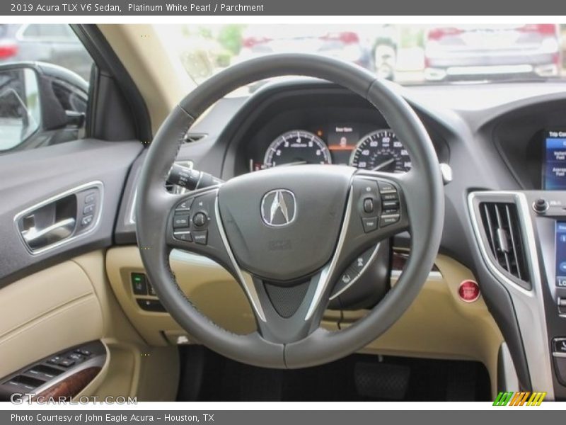 Platinum White Pearl / Parchment 2019 Acura TLX V6 Sedan
