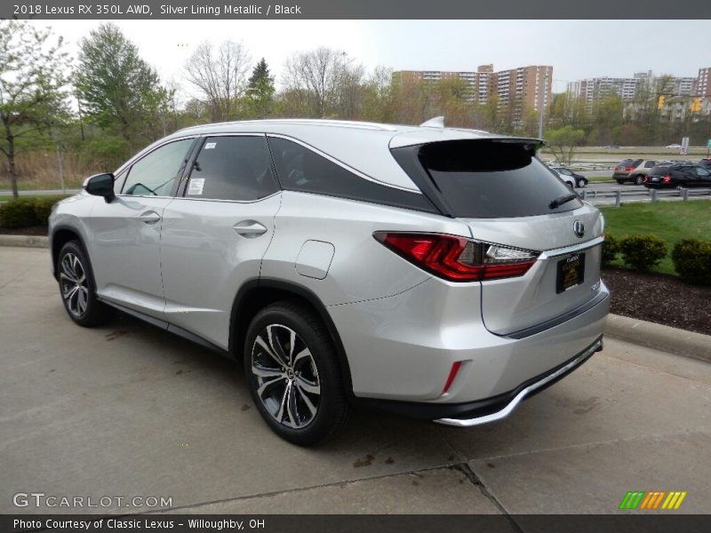 Silver Lining Metallic / Black 2018 Lexus RX 350L AWD