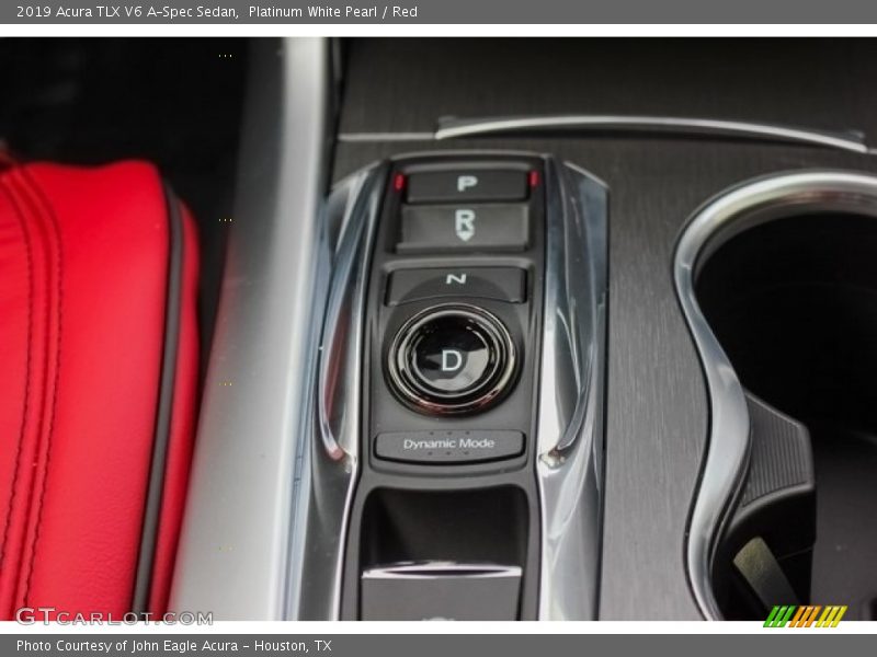 Platinum White Pearl / Red 2019 Acura TLX V6 A-Spec Sedan