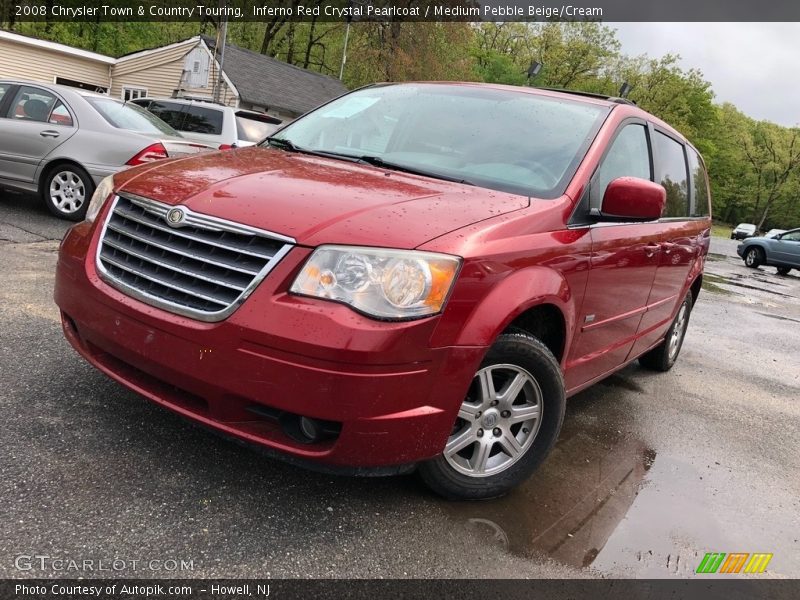 Inferno Red Crystal Pearlcoat / Medium Pebble Beige/Cream 2008 Chrysler Town & Country Touring