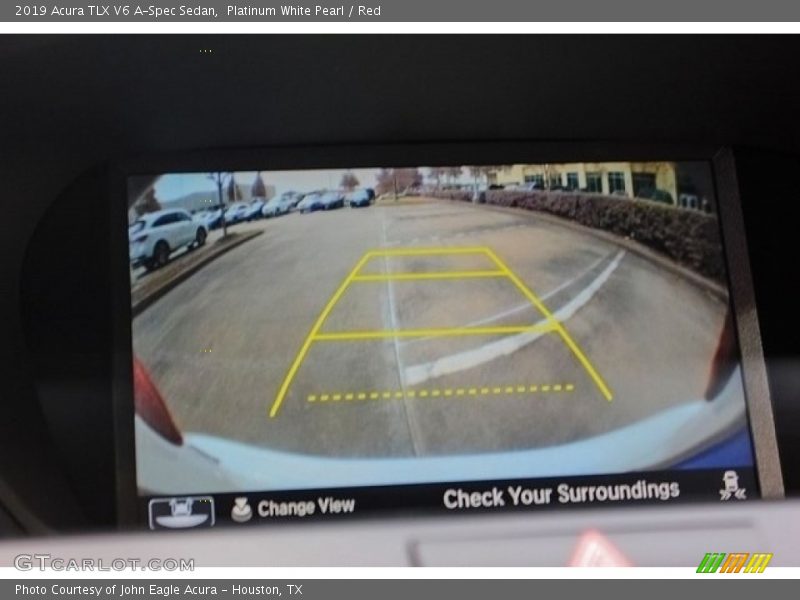 Platinum White Pearl / Red 2019 Acura TLX V6 A-Spec Sedan