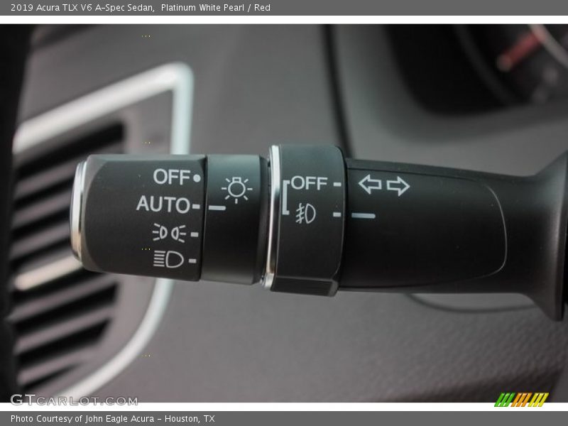 Platinum White Pearl / Red 2019 Acura TLX V6 A-Spec Sedan
