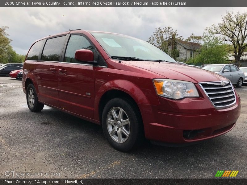 Inferno Red Crystal Pearlcoat / Medium Pebble Beige/Cream 2008 Chrysler Town & Country Touring
