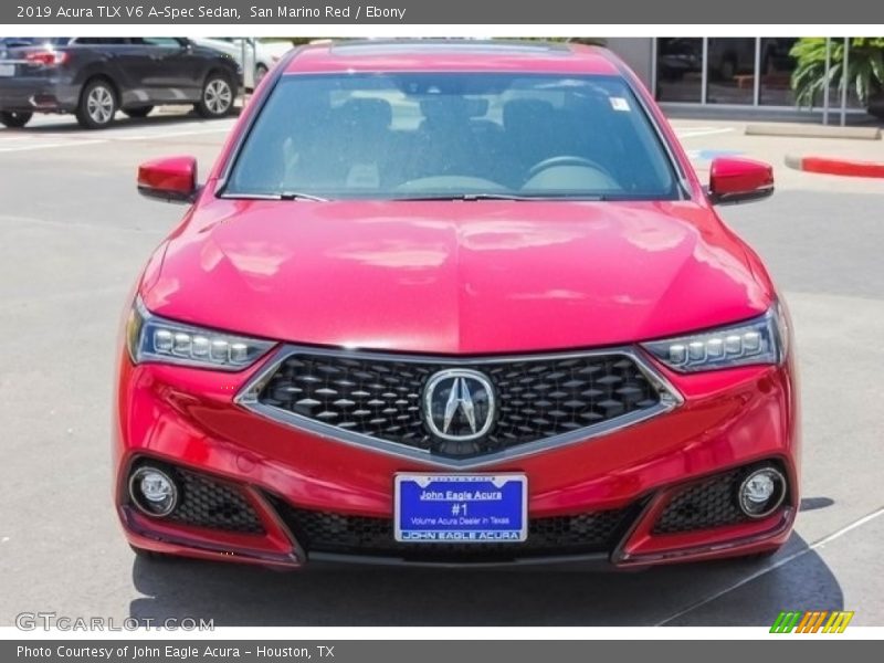 San Marino Red / Ebony 2019 Acura TLX V6 A-Spec Sedan