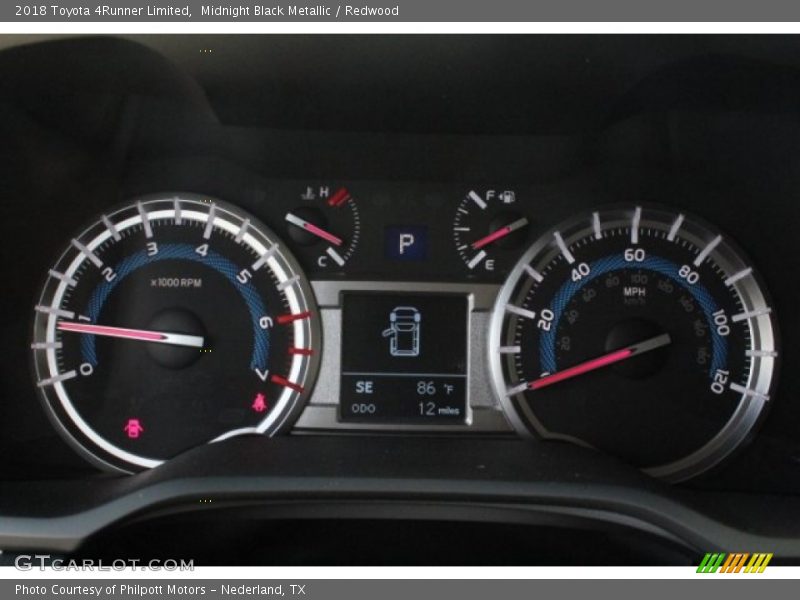 Midnight Black Metallic / Redwood 2018 Toyota 4Runner Limited