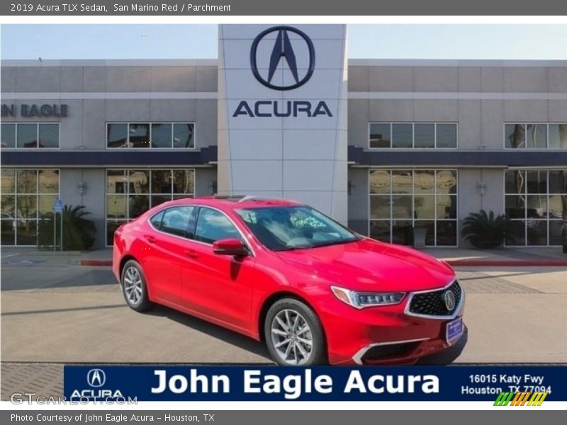 San Marino Red / Parchment 2019 Acura TLX Sedan