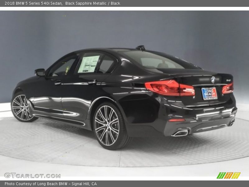 Black Sapphire Metallic / Black 2018 BMW 5 Series 540i Sedan