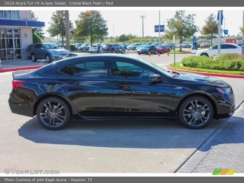 Crystal Black Pearl / Red 2019 Acura TLX V6 A-Spec Sedan