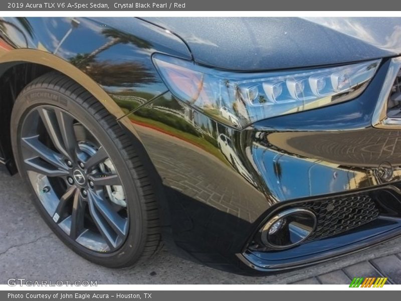 Crystal Black Pearl / Red 2019 Acura TLX V6 A-Spec Sedan