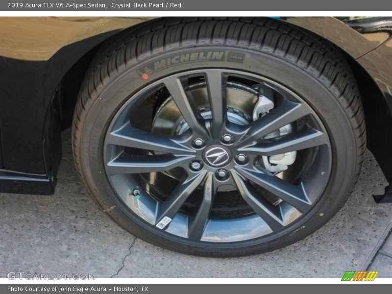 Crystal Black Pearl / Red 2019 Acura TLX V6 A-Spec Sedan