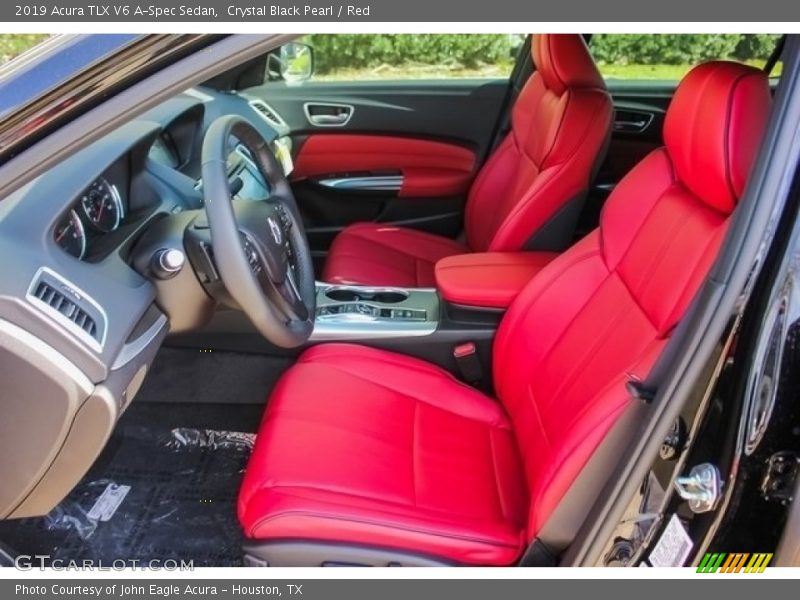 Crystal Black Pearl / Red 2019 Acura TLX V6 A-Spec Sedan