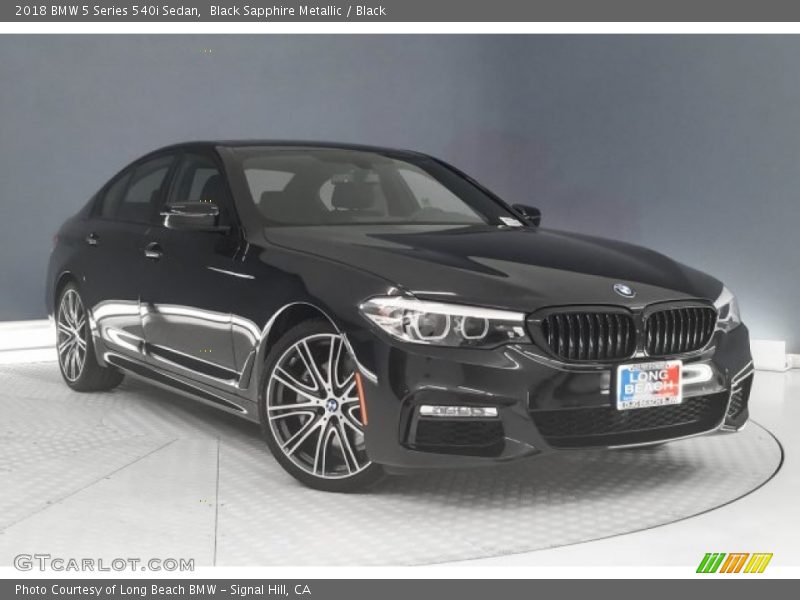 Black Sapphire Metallic / Black 2018 BMW 5 Series 540i Sedan