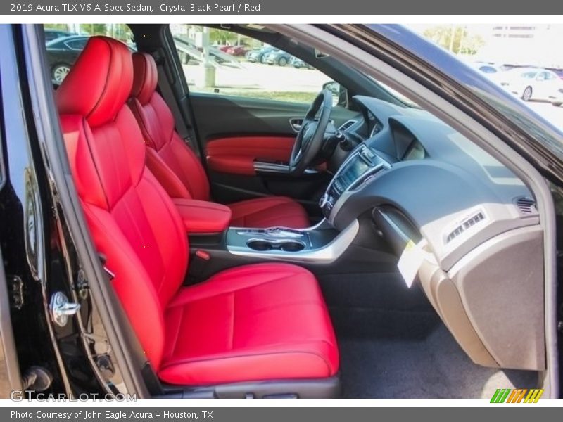 Crystal Black Pearl / Red 2019 Acura TLX V6 A-Spec Sedan