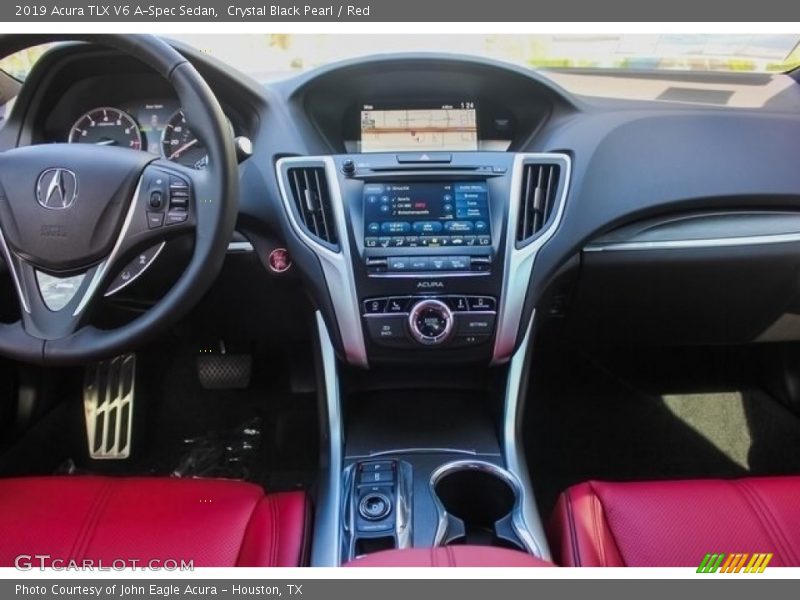 Crystal Black Pearl / Red 2019 Acura TLX V6 A-Spec Sedan