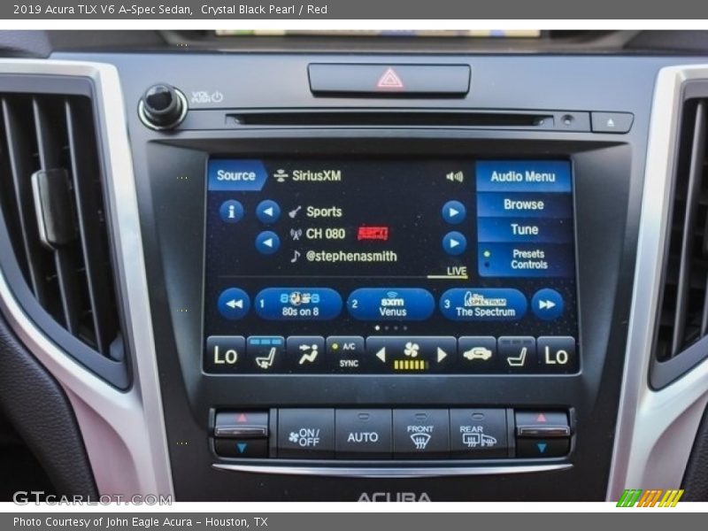 Crystal Black Pearl / Red 2019 Acura TLX V6 A-Spec Sedan