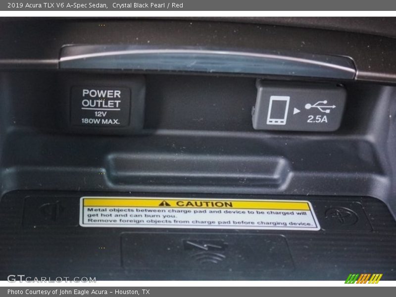 Crystal Black Pearl / Red 2019 Acura TLX V6 A-Spec Sedan