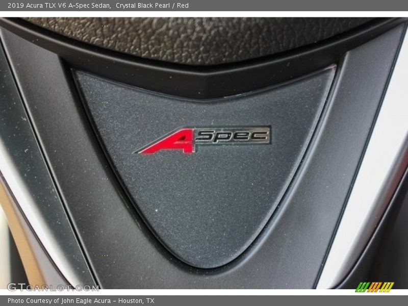 Crystal Black Pearl / Red 2019 Acura TLX V6 A-Spec Sedan
