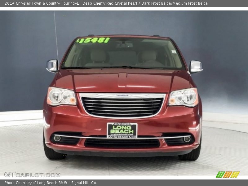 Deep Cherry Red Crystal Pearl / Dark Frost Beige/Medium Frost Beige 2014 Chrysler Town & Country Touring-L