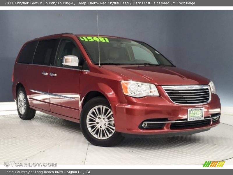 Deep Cherry Red Crystal Pearl / Dark Frost Beige/Medium Frost Beige 2014 Chrysler Town & Country Touring-L