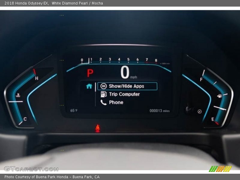 White Diamond Pearl / Mocha 2018 Honda Odyssey EX