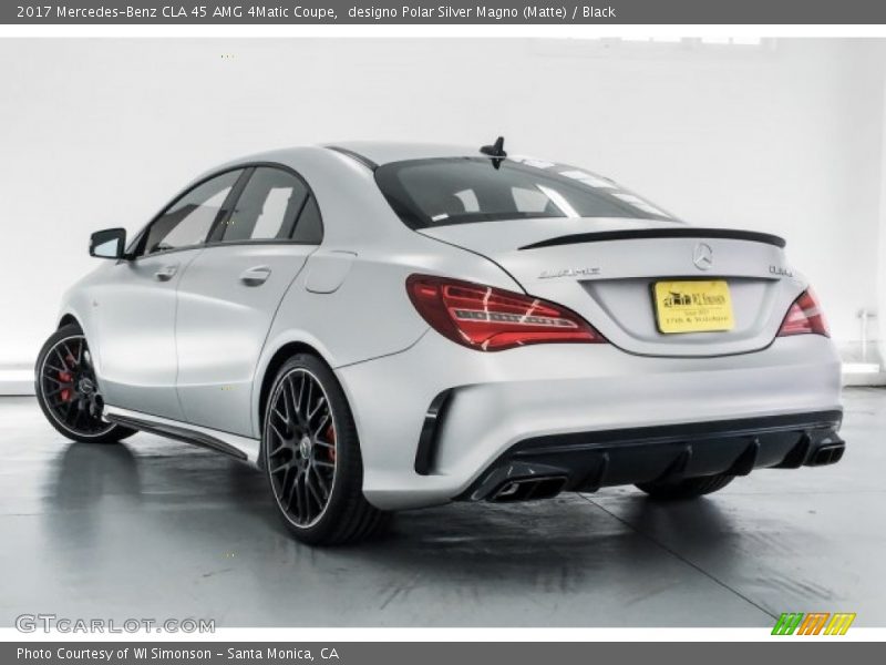 designo Polar Silver Magno (Matte) / Black 2017 Mercedes-Benz CLA 45 AMG 4Matic Coupe