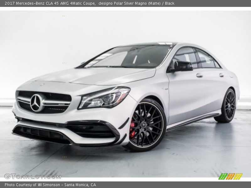 designo Polar Silver Magno (Matte) / Black 2017 Mercedes-Benz CLA 45 AMG 4Matic Coupe