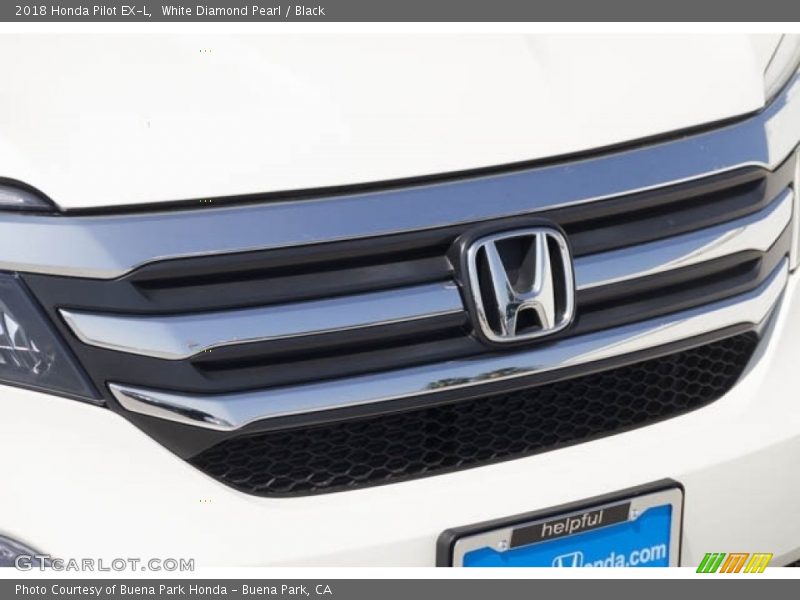 White Diamond Pearl / Black 2018 Honda Pilot EX-L