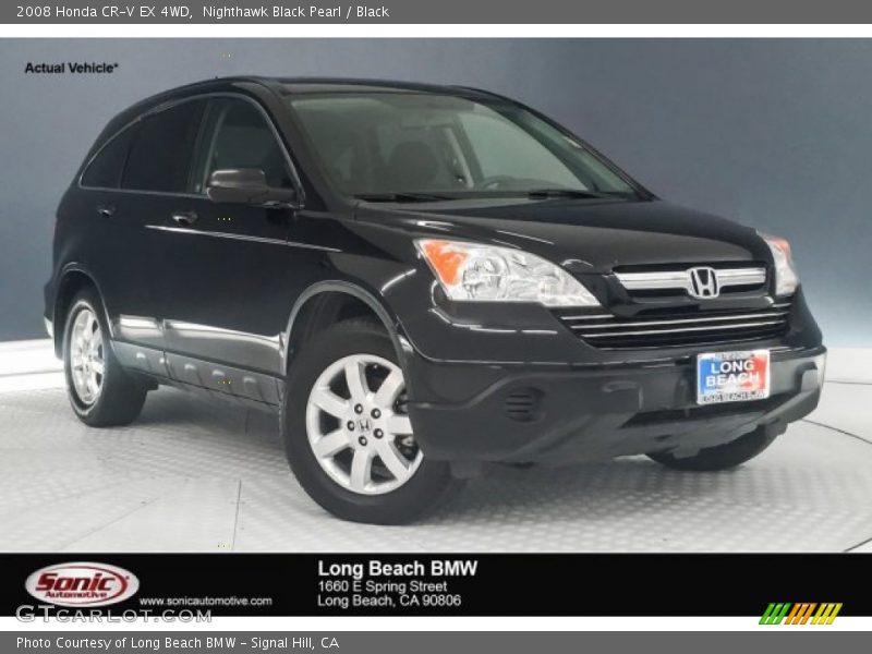 Nighthawk Black Pearl / Black 2008 Honda CR-V EX 4WD