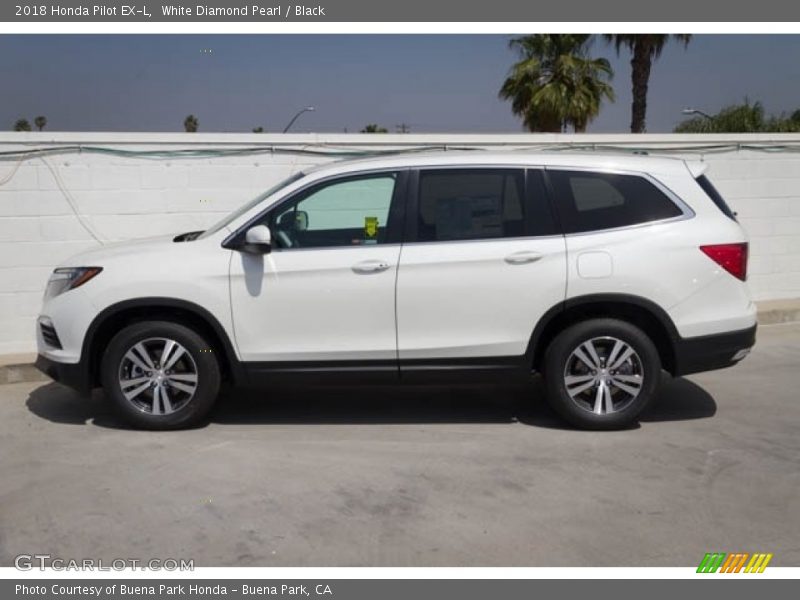 White Diamond Pearl / Black 2018 Honda Pilot EX-L