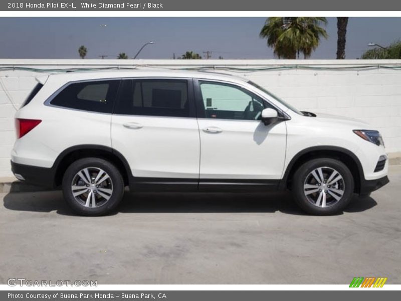 White Diamond Pearl / Black 2018 Honda Pilot EX-L