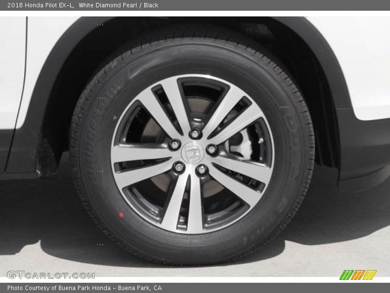 White Diamond Pearl / Black 2018 Honda Pilot EX-L