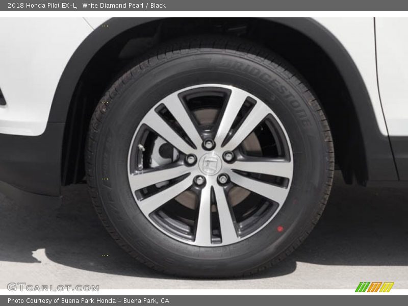 White Diamond Pearl / Black 2018 Honda Pilot EX-L