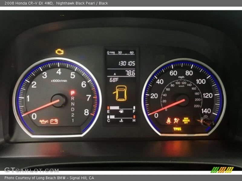 Nighthawk Black Pearl / Black 2008 Honda CR-V EX 4WD
