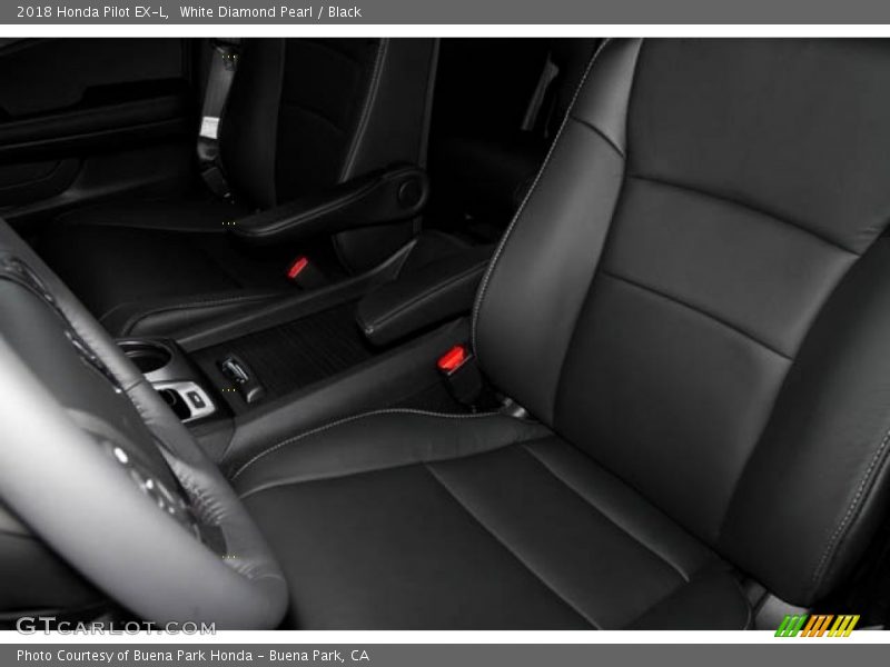 White Diamond Pearl / Black 2018 Honda Pilot EX-L