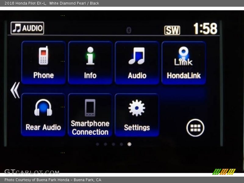 White Diamond Pearl / Black 2018 Honda Pilot EX-L